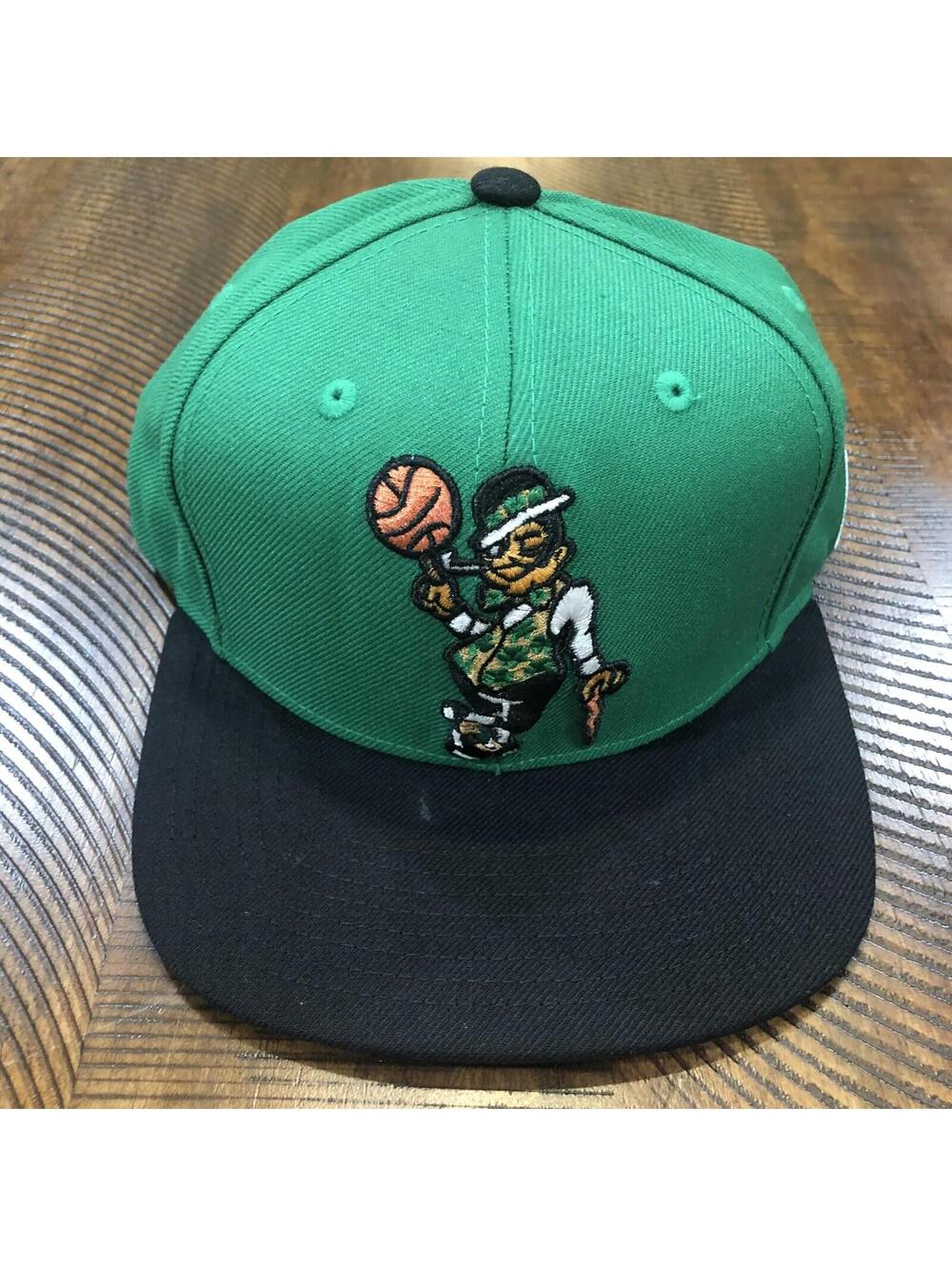 Boston Celtics Mitchell & Ness NBA Team Color Cation Snapback Cap Hat (HT6)
